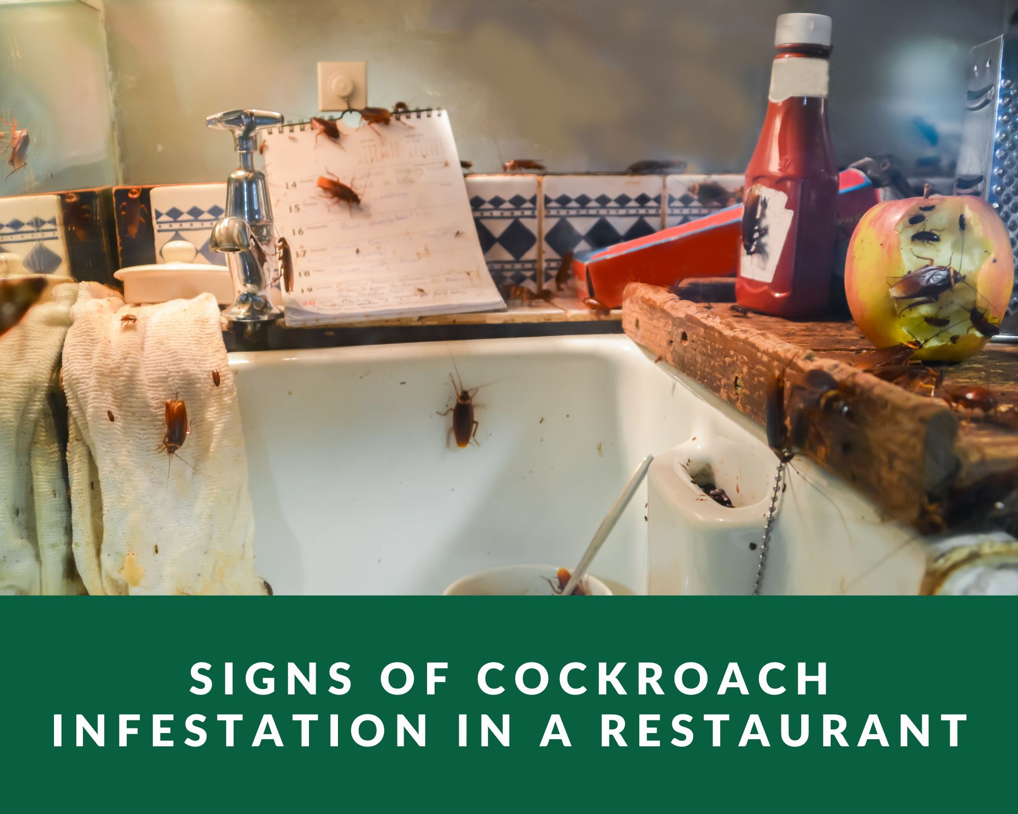 signs of cockroach in a restaurant